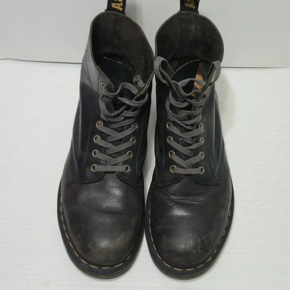 Dr. Martens 1460 Pascal Black Soft Leather Combat Boots Men's 9 UK 8